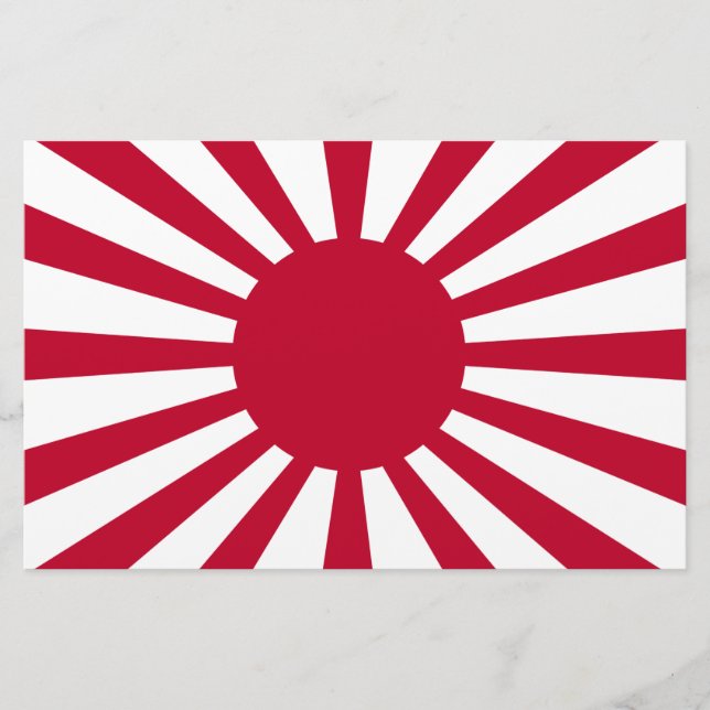 Japans kejsardöme Krig Flagga Brevpapper (Framsida)