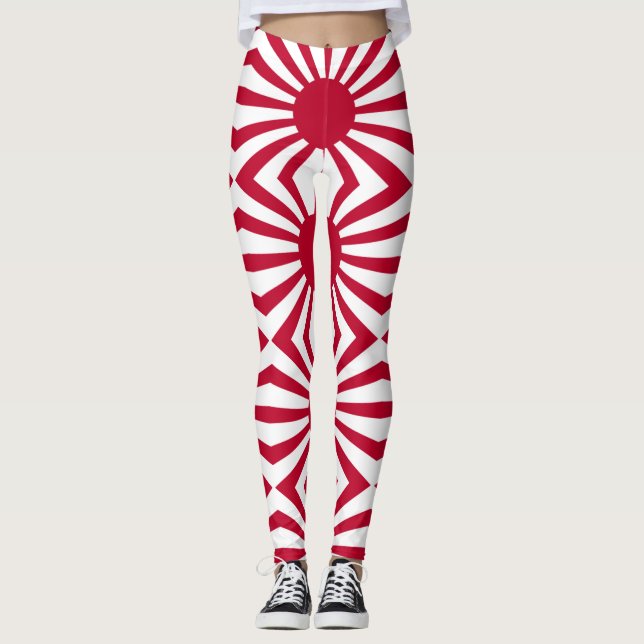Japans kejsardöme Krig Flagga Leggings (Framsida)