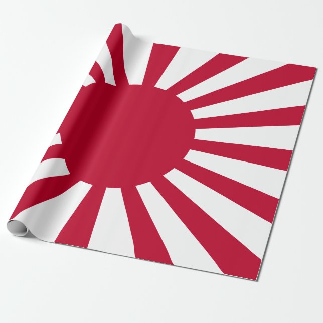 Japans kejsardöme Krig Flagga Presentpapper (Utrullad)