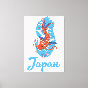 Japans logotyp för fiske canvastryck