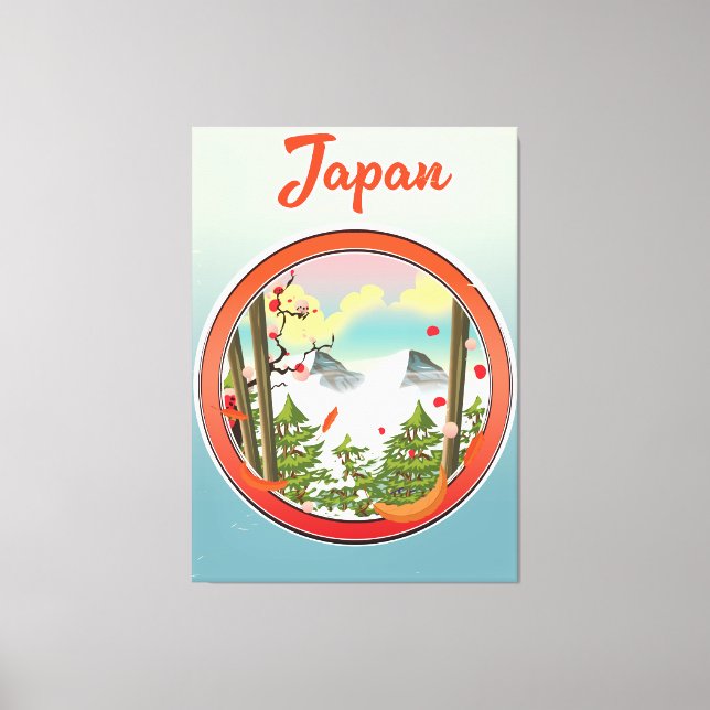 Japans logotyp för resor canvastryck (Framsida)