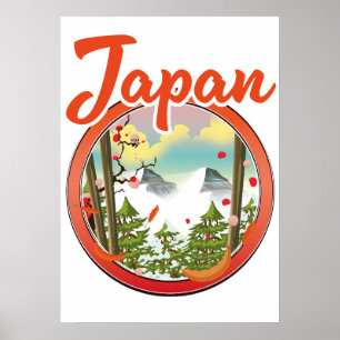 Japans logotyp för resor poster
