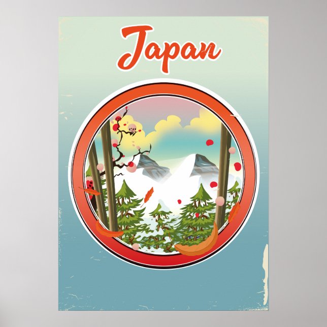 Japans logotyp för resor poster (Framsidan)