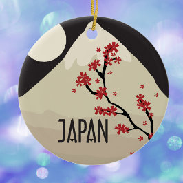 Japans minnesstund julgransprydnad keramik