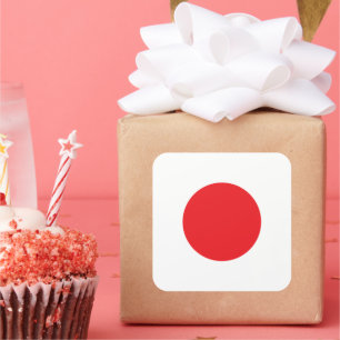 Japans nationella Flagga Fyrkantigt Klistermärke