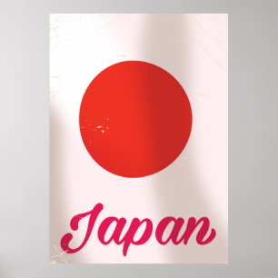 Japans reseaffisch för Sol vintage stil Poster