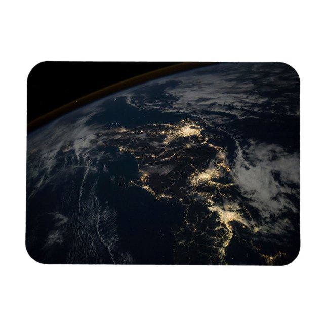 Japans stad Ljus på natten. Magnet (Horisontell)