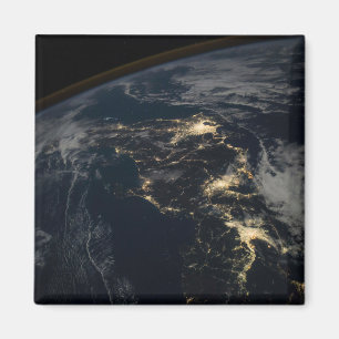 Japans stad Ljus på natten. Magnet