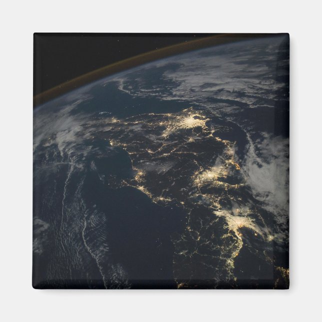 Japans stad Ljus på natten. Magnet (Framsidan)