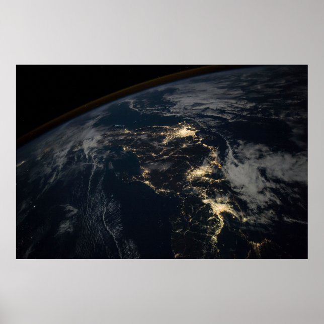 Japans stad Ljus på natten. Poster (Framsidan)