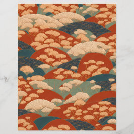 Japansk abstrakt kimonomönster scrapbookpapper