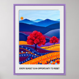 Japansk Abstrakt liggande Poster