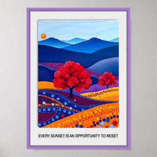 Japansk Abstrakt liggande Poster