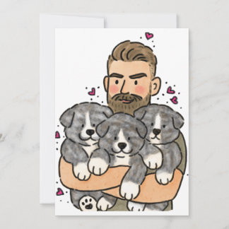 Japansk Akita Inu Brindle Inbjudningar