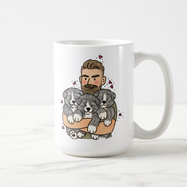 Japansk Akita Inu Brindle Kaffemugg (Höger)