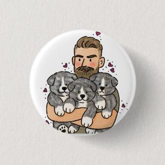 Japansk Akita Inu Brindle Knapp