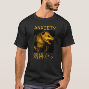 Japansk ångest Possum Japan Text Opossum 1 T Shirt