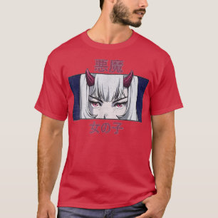 Japansk Anime Evil Girl Waifu Japan Kawaii Otaku T Shirt