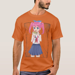 Japansk Anime Girl Eating Ramen Noodle Women Manar T Shirt