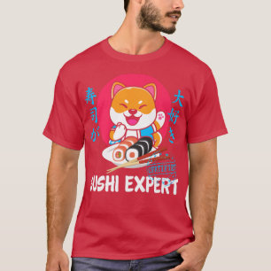 Japansk Anime Shiba Inu Sushi Kawaii Otaku Hund Ja T Shirt
