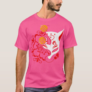 Japansk Art Cat Ninja Shinobi Samurai Fighter Krig T Shirt