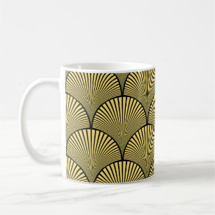 Japansk Art Deco: Black Guld Design Kaffemugg