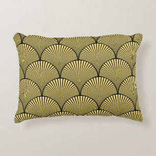 Japansk Art Deco: Black Guld Design Prydnadskudde