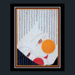 Japansk Art Deco-teatermask Skriv ut ca 1928 Poster<br><div class="desc">Unik japansk Deco-utskrift ca. 1928. Finns i fyra storlekar.</div>