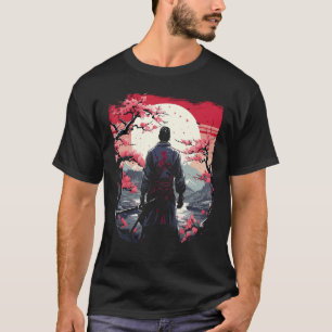 Japansk Art Ninja Ukiyo-e Samurai Vintage Fighte T Shirt