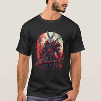 Japansk Art Rabbit Ninja Ukiyo e Anime Stil Samu T Shirt