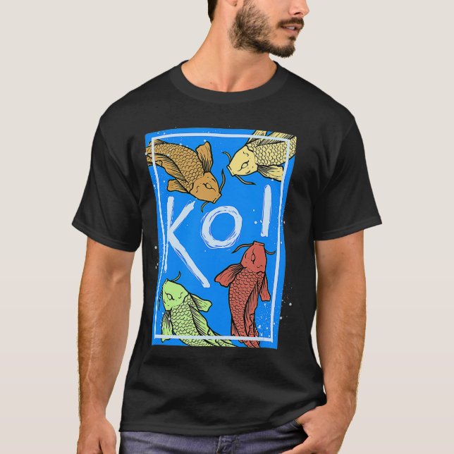 Japansk Art Samurai Aesthetic Koi Fish T Shirt (Framsida)