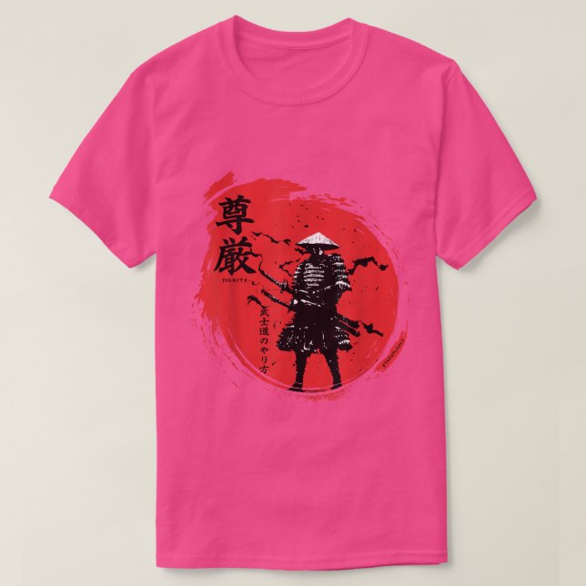 Japansk Art samurai bushido Japan Samurai Oni Krig T Shirt (Design framsida)