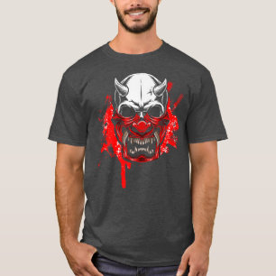Japansk Art Samurai Skull Japan Ninja Shinobi Krig T Shirt