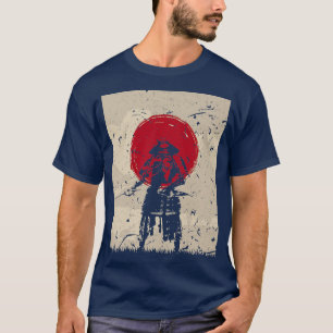 Japansk Art Samurai Vintage Fighter Retro Design T Shirt