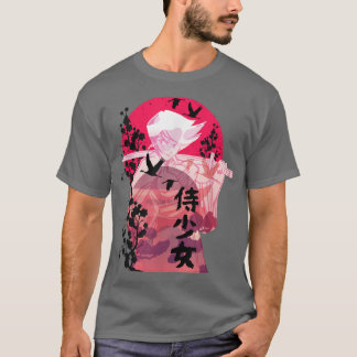 Japansk Art Samurai Vintage Fighter Retro Design T Shirt