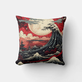 Japansk Art Stil Digital Painting Kudde