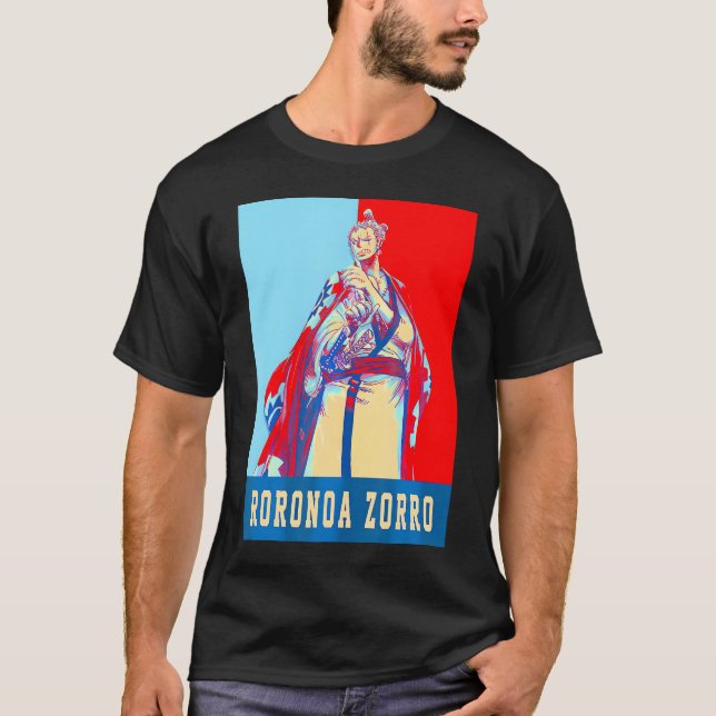 Japansk Art Zoro Anime T Shirt (Framsida)