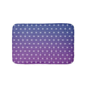 Japansk Asanoha Traditional Print Blue & Lila Badrumsmatta