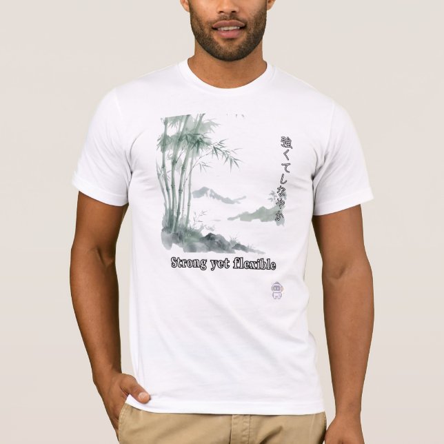 Japansk bambus vattenkonstverk t shirt (Framsida)