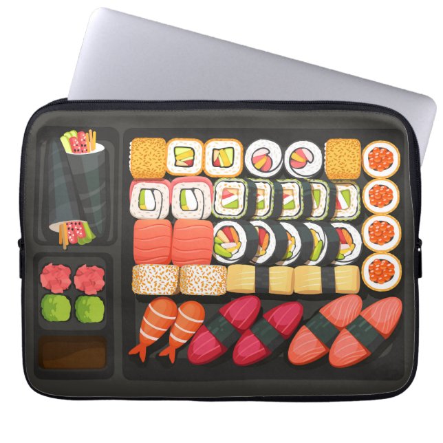 Japansk bärbar fodral, sleeve för SHUSHI-dator (Framsidan)