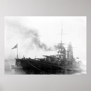 Japansk battleshöft Nagato Poster