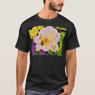 Japansk Beetle på Vit ros T-shirt