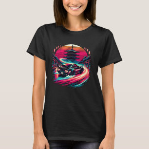 Japansk bilracing Drifting älskare tävlingsbilar d T Shirt