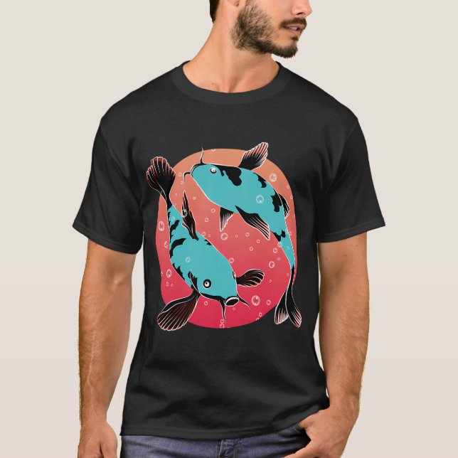 Japansk blå koifisk t shirt (Framsida)