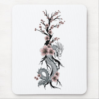 Japansk blom- drake Mousepad Musmatta