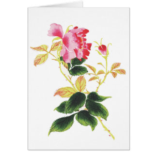 Japansk blomma hälsningskort