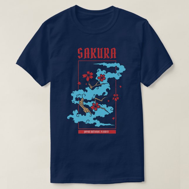 Japansk Blommar av Gift Retro Sakura ThLED Cherry T Shirt (Design framsida)