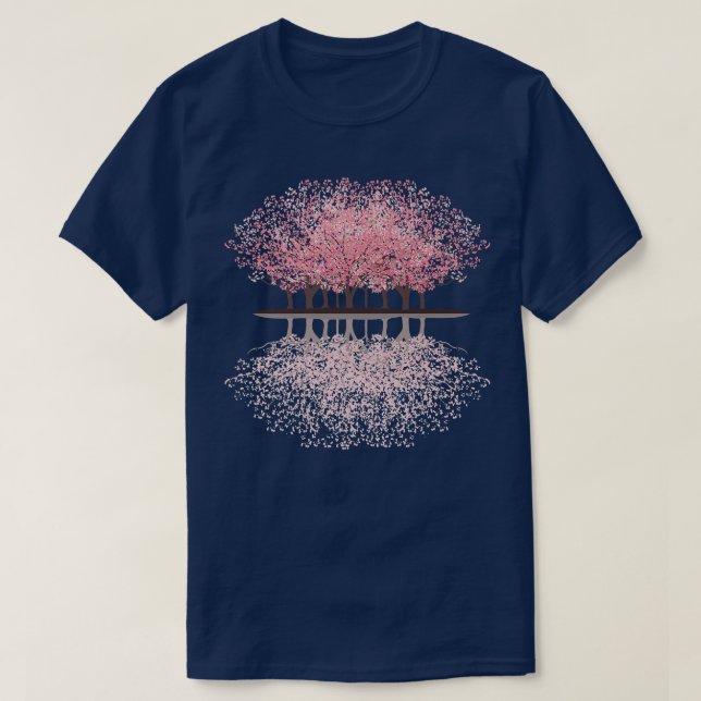 Japansk Blommar för färskfärja i Forest Träd Japan T Shirt (Design framsida)