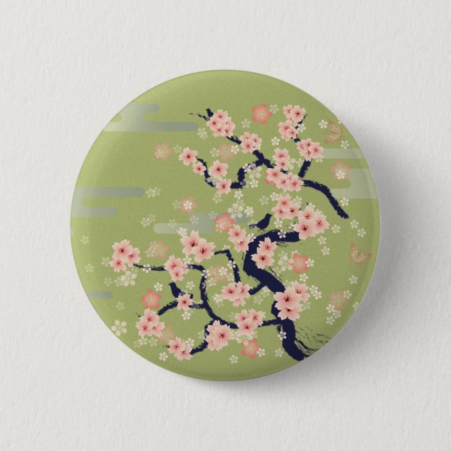 JAPANSK blommar Knapp (Framsida)