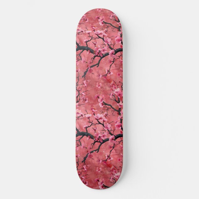 Japansk Blommar Skateboard (Framsida)